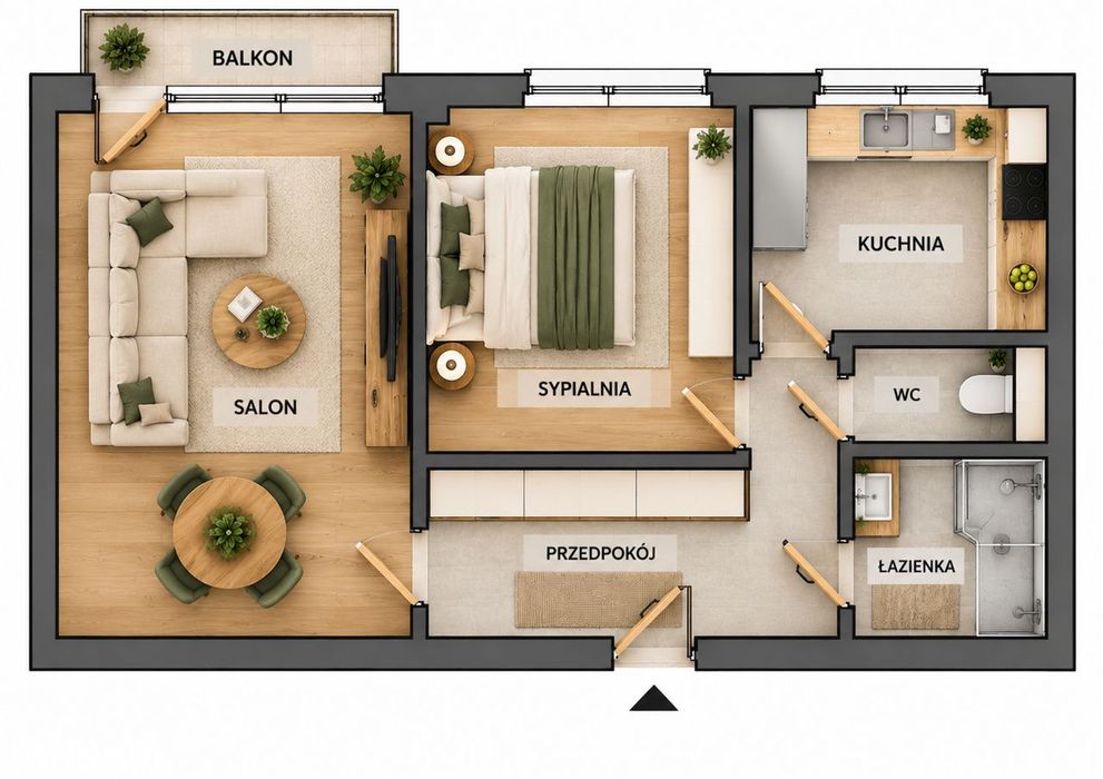 2 pokoje - 48m2 | ul. Skłodowskiej, Piekary Śląskie | do remontu