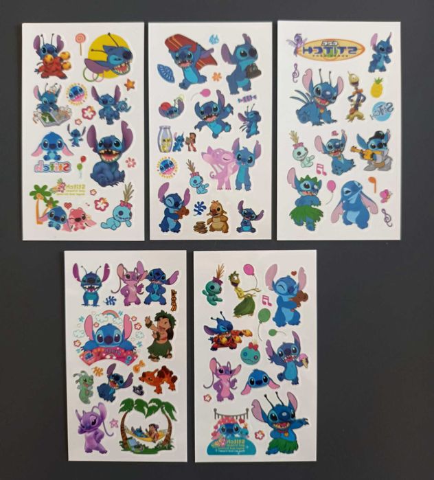 5 arkuszy tatuaże zmywalne LILO i STITCH