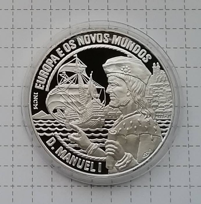 Португалія 25 екю 1994р. Король Португалії - Мануель l. СРІБЛО. ПРУФ.