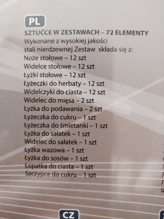 Sztućce Na 12 Osob Walizka