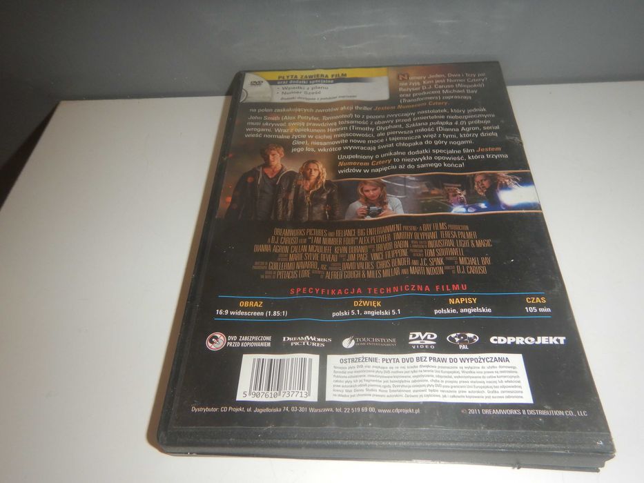 jestem numerem 4 film DVD