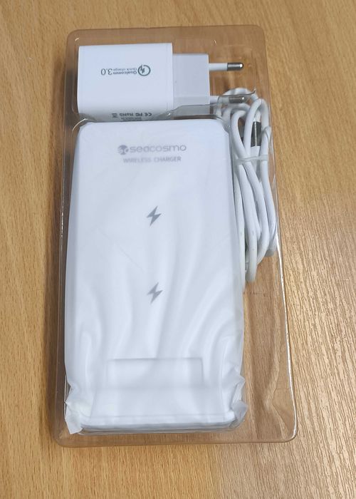 Seacosmo ładowarka indukcyjna 3w1 do iPhone BIAŁY [2374]