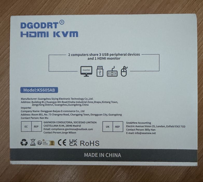 Switch - Liga 2 computadores a 1 monitor HDMI