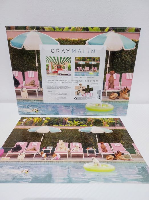 Puzzle 500 Galison dwustronne Psy w hotelu Beverly Hills