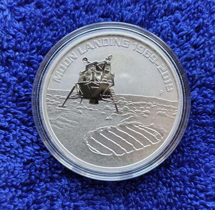 Срібна монета. 1 унція. 1долар. Лунохід. 2019 рік. КОСМОС.