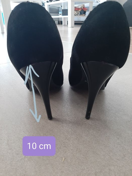 Szpilki czarne obcas