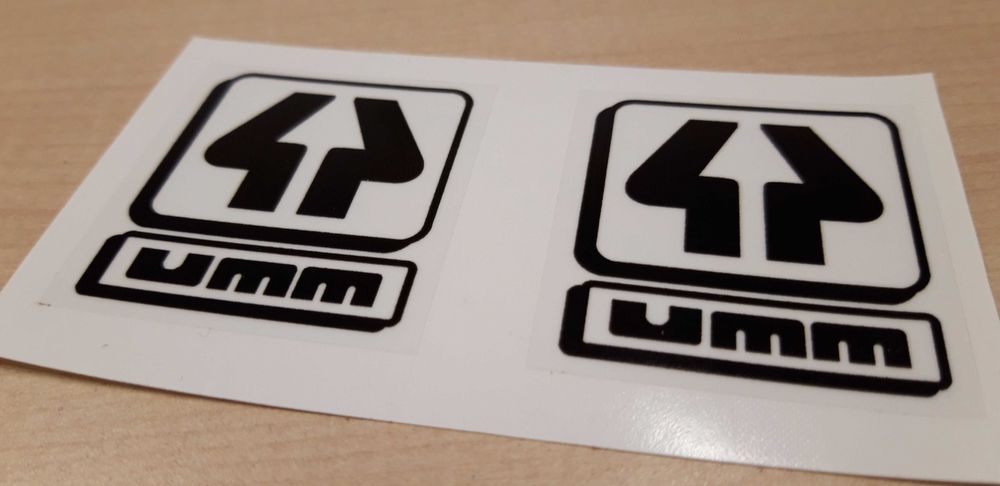 Par de autocolantes transparentes UMM