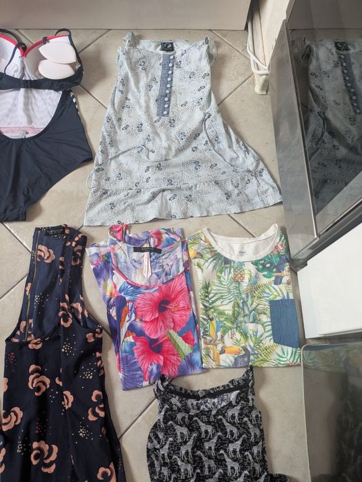 14 sztuk markowych ubrań S/M