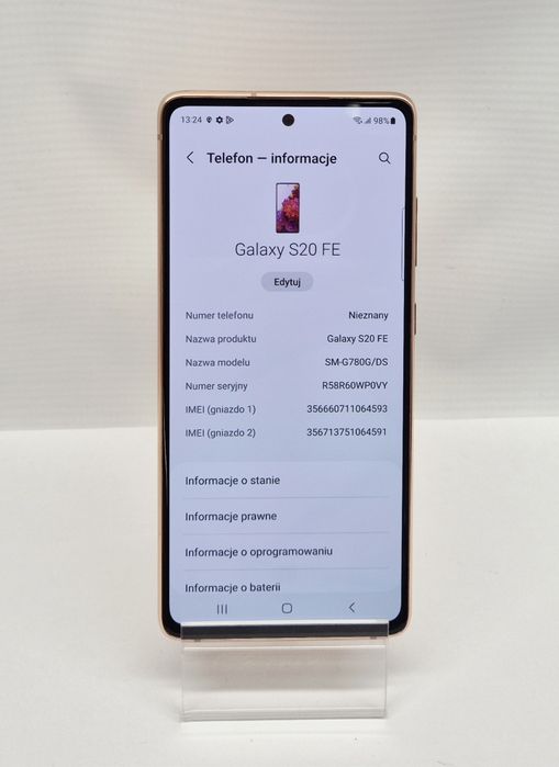 Smartfon Samsung Galaxy S20FE 6/128 gb, Komis Jasło Czackiego