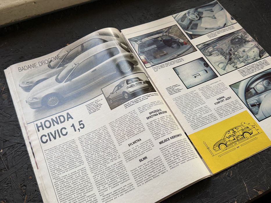 Gazeta Auto Sport 31/1992 test Honda Civic V , samochody policji !