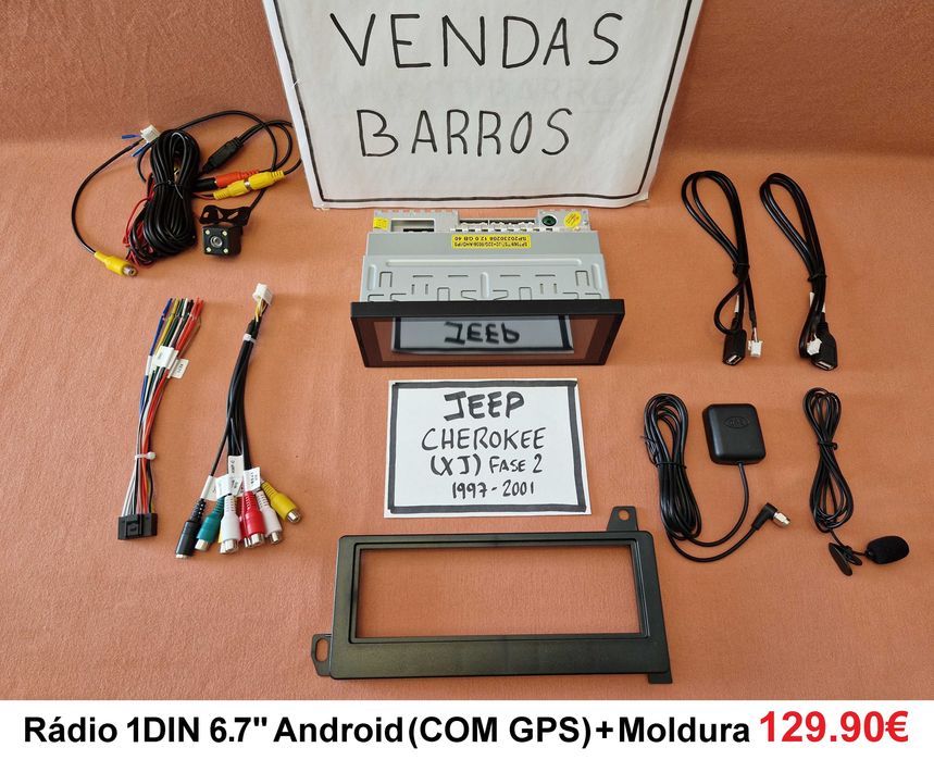 (NOVO) Rádio 2DIN • Jeep CHEROKEE • (XJ) (KJ) (KL) • Android GPS
