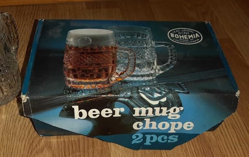 Пивные бокалы богемский хрусталь