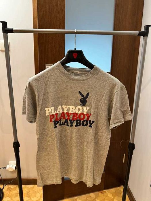 Playboy 1973 70s OG Spellout Logo Tee Single Stich M