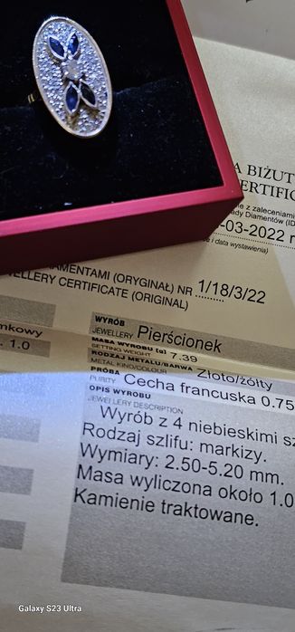 Szpredam pierścień 750 próba