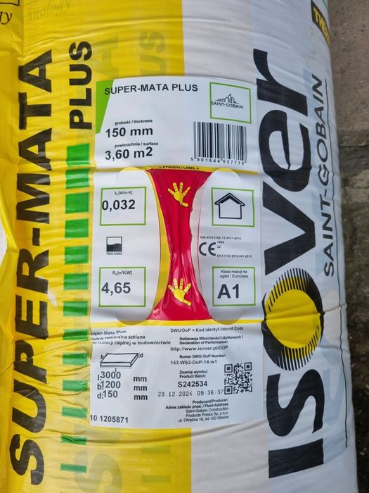 Wełna Isover Super Mata Plus 0.032