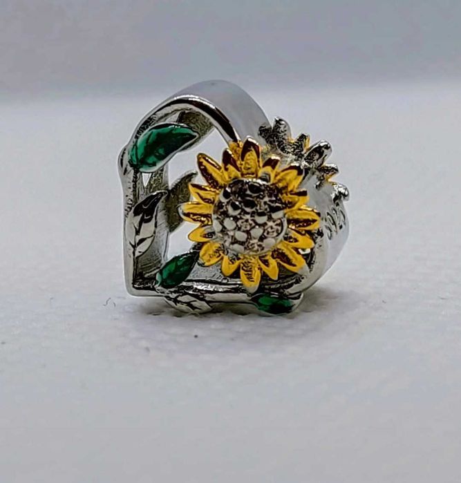 Charms słonecznik do bransoletek modułowych typu Pandora