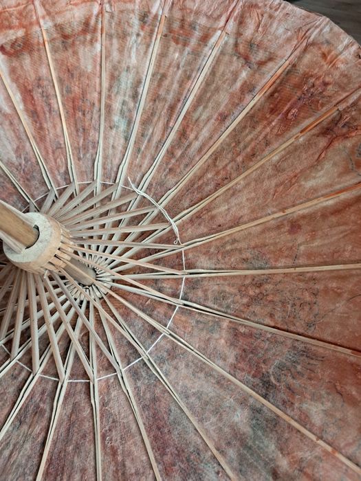 Parasol parasolka chińska japońska stara ręcznie robiona drewniana