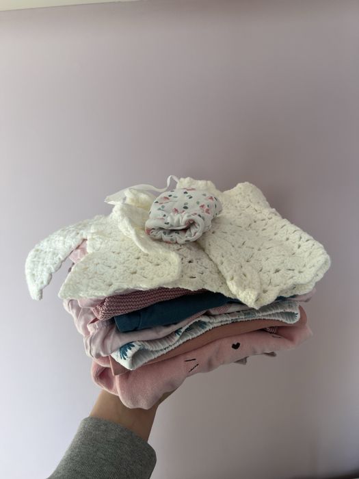 Ubrania 0-3m dla dziewczynki, stan bdb