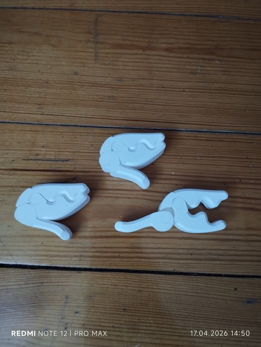 Zestaw 3 klamerek z drukarki 3D