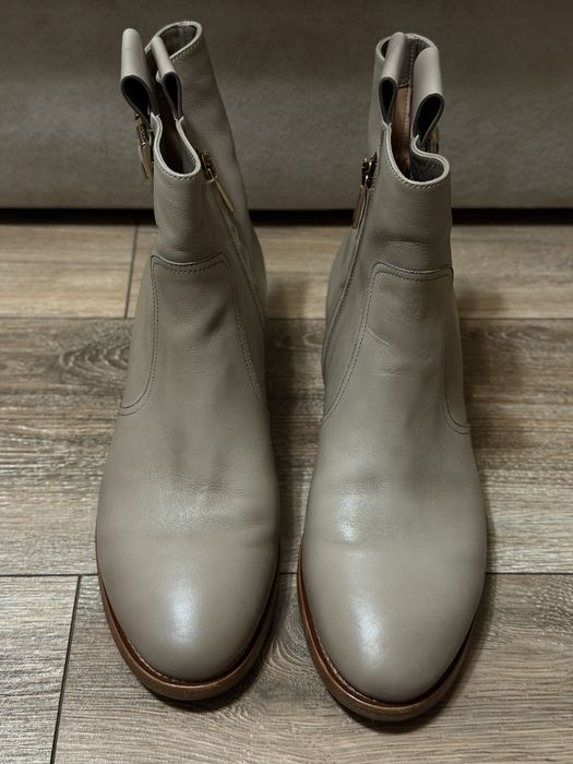 Черевики чоботи santoni бежеві 39 розмір