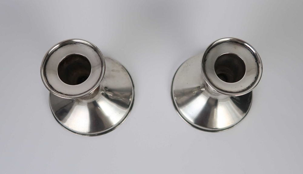 Par de castiçais em prata Portuguesa