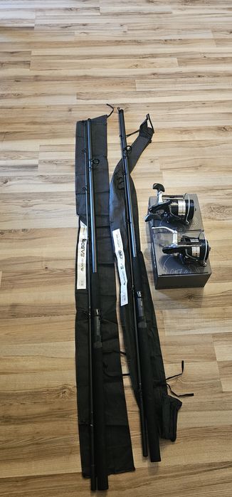 Sprzedam wędki sumowe Mikado z kołowrotkami mamut 10000 i akcesoriami