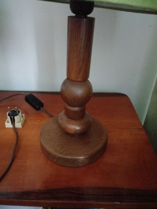 lampa stojąca  stołowa drewniana