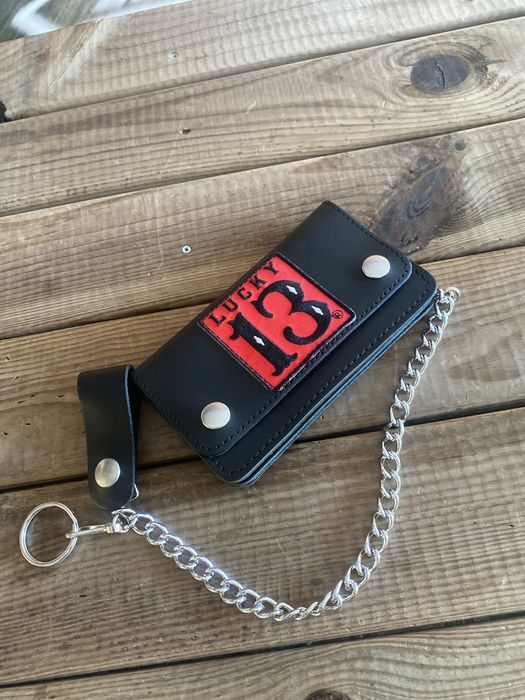 Carteira motard lucky 13 ORIGINAIS em pele harley