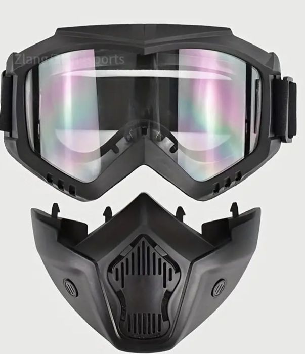 Máscara para capacete jet /branca ou amarela.
