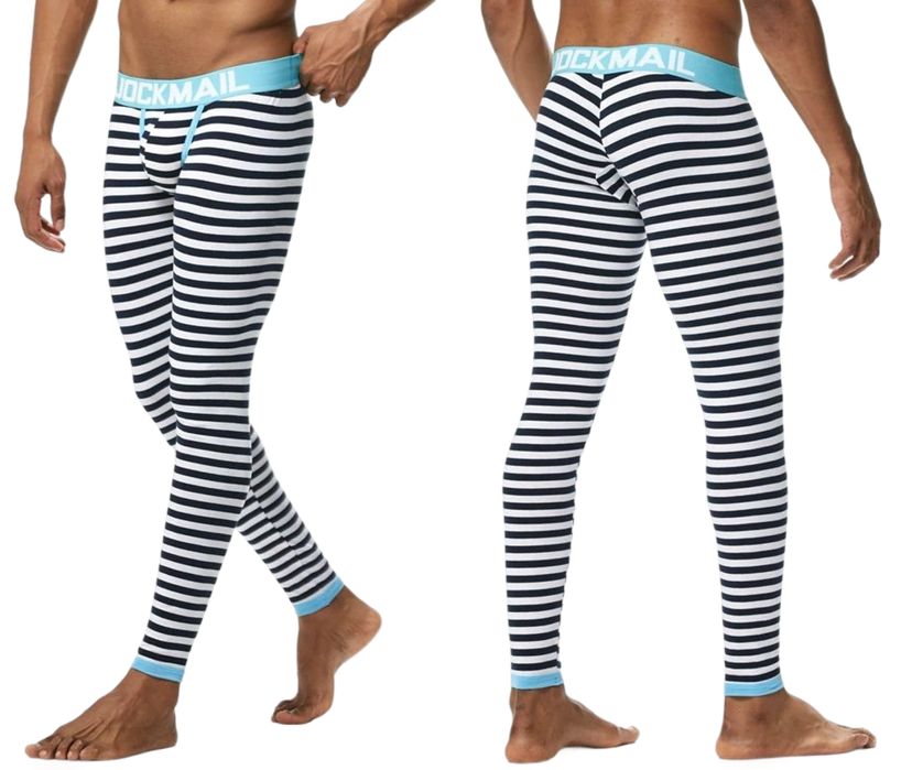 Męskie bawełniane kalesony JOCKMAIL w paski - L