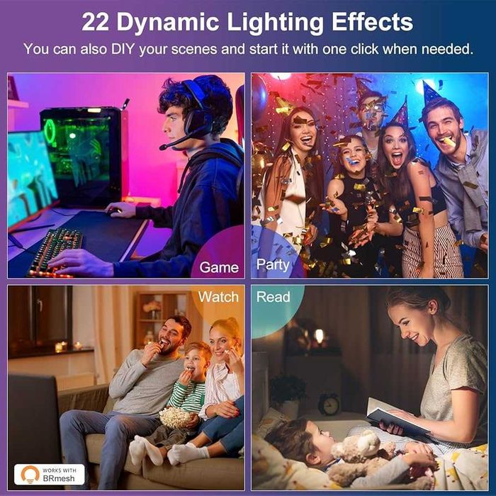 Zestaw 4x Inteligentny Spot LED DUSKTEC 10W RGB+CCT