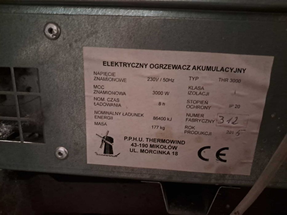 Piec akumulacyjny elektryczny 3000W