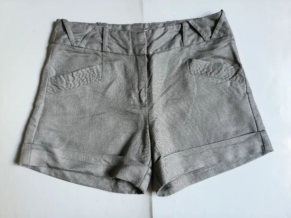 ORSAY szare szorty krótkie spodenki damskie z lnem 34