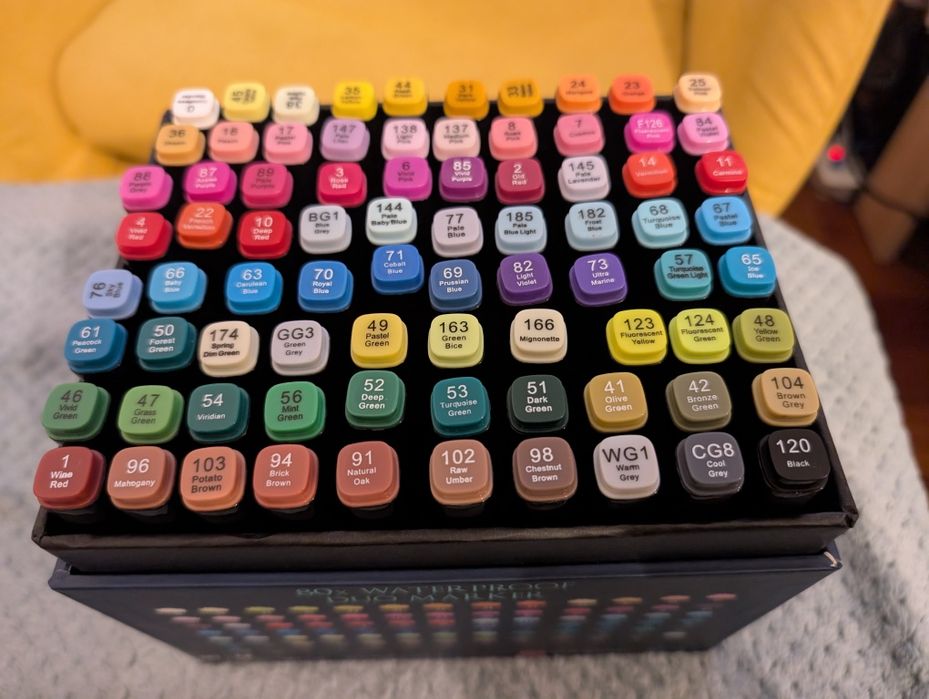 Markery alkoholowe Artina 80 sztuk