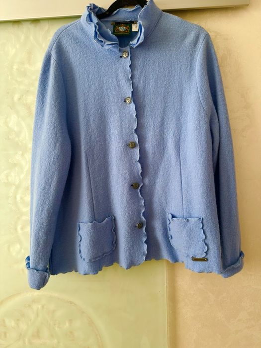 Кардиган из битой натуральной шерсти новый