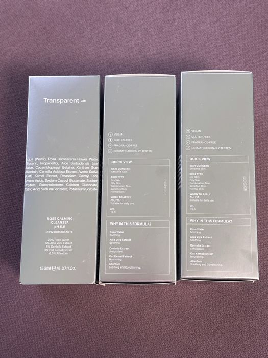 Transparent lab rose calming cleanser ph 5.5 150 ml