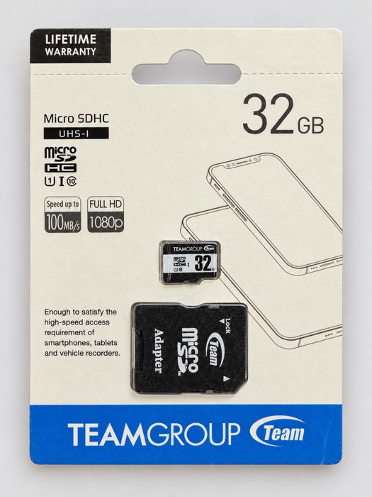 Карта пам’яті TeamGroup microSDHC 32 GB + адаптер
