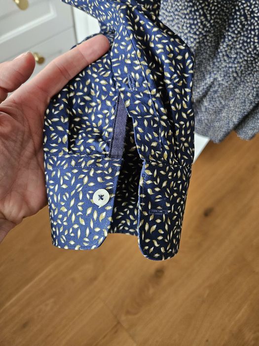Koszula Mango L 100% bawełna wzór w drobne liście