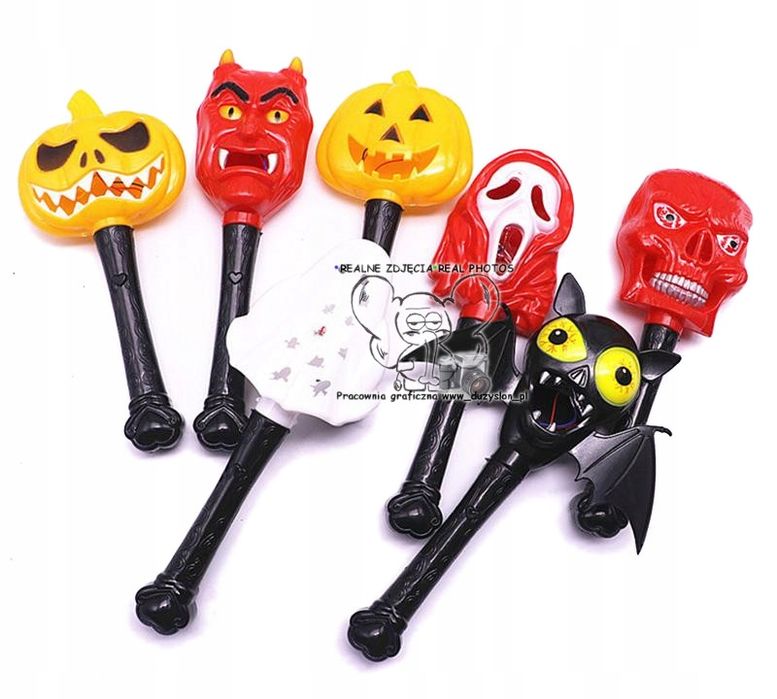 różdżka pałka świecąca led halloween diabeł diabła