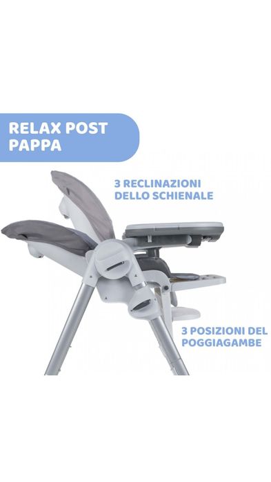 Cadeira de Refeição Alta CHICCO Polly Easy Nature (Cinzento - 4 Rodas)