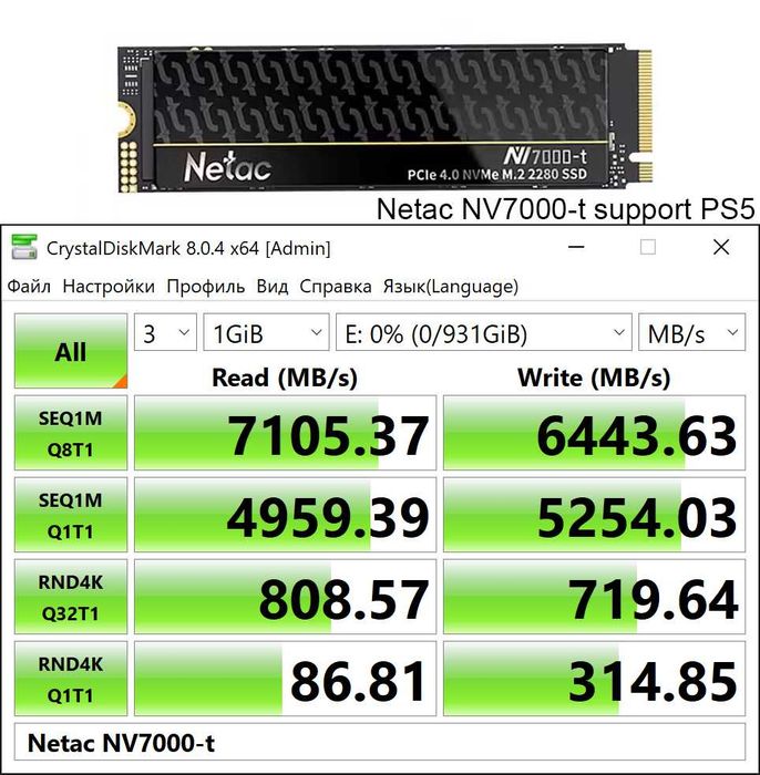 SSD M2 NVME Netac Fanxiang Cusu Ediloca 512Gb 1Tb 2Tb (Нові)