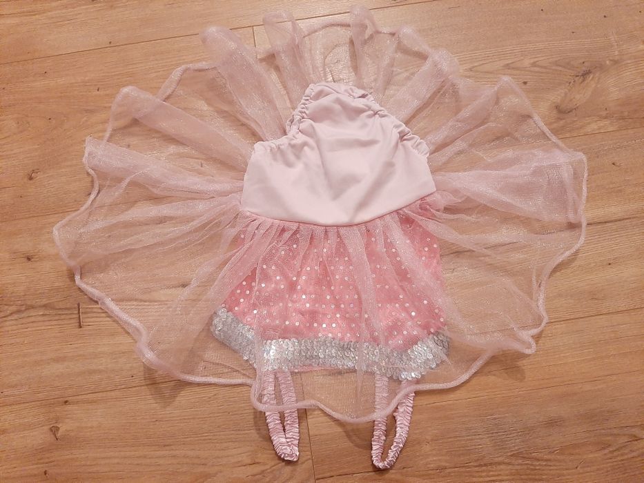 Strój baletnicy kostium z body sukienka baletnica kostium na balet 98