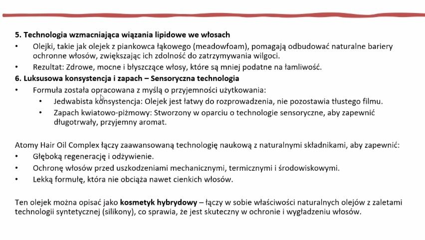 Olejek do włosów atomy 100 ml