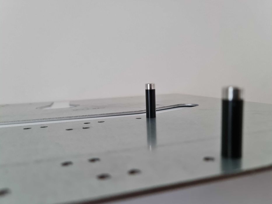 Metalowy szablon do łączenia blatów -UNIKA na frez 12 mm - BEZ GWINTU