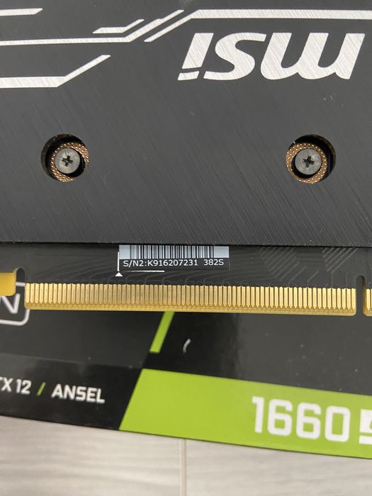 MSI GTX 1660 super ventus xs os дефект