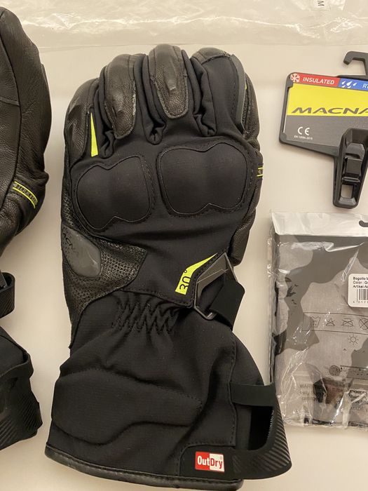 Luvas moto chuva impermeáveis com proteção- Macna árcticas black size M