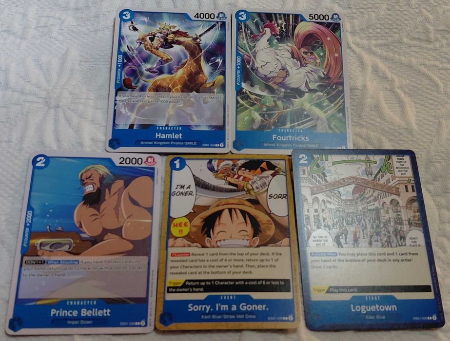 lote de 28 cartas one piece tcg EB01