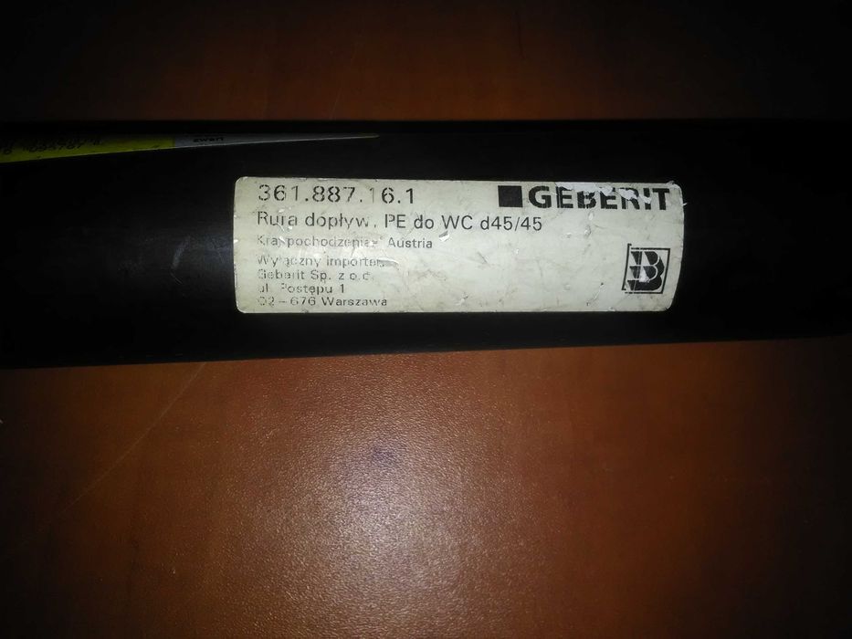 Przedłużka rury dopływowej Geberit do miski WC wiszącej