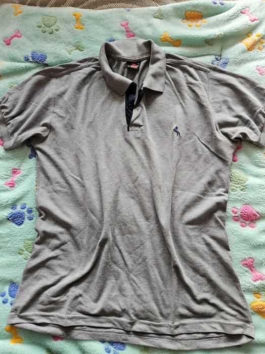 Koszulka polo L szara