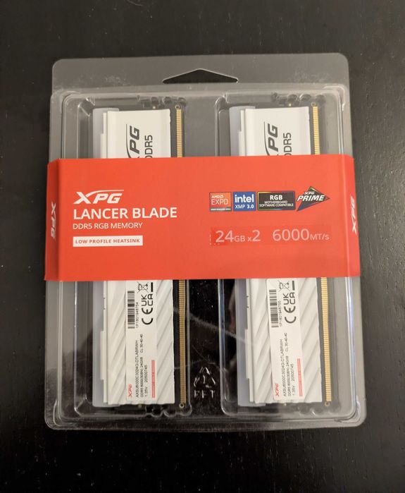 Kit Memória RAM Adata Lancer RGB DDR5 48Gb (2x 24Gb) 6000 CL30